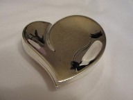 Jabberjewelry.com Vintage Silver Plated Heart Jewelry Trinket Box