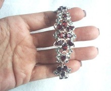 Jabberjewelry.com Newer Genuine Garnet & Emerald Bracelet