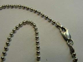 Jabberjewelry.com Silver Bead Style Chain Necklace