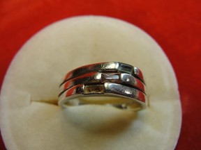 Jabberjewelry.com Silver Gemstone Stack Style Ring