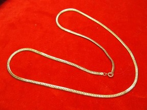 Jabberjewelry Vintage Silver Flat Chain Bracelet & Necklace Set