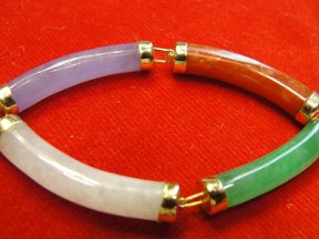 Jabberjewelry.com 14kt Gold Multi Color Jade Bracelet