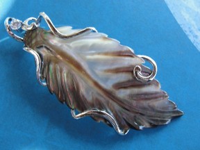 Abalone Shell leaf Pendant