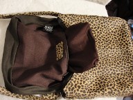 Nine West Leopard Print Pouch Bag Purse 